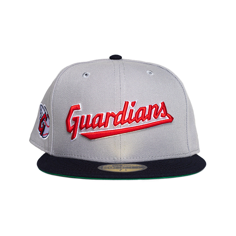 New Era 59Fifty CLEVELAND INDIANS Black Fitted Ball Cap Hat Sz 7 5/8  Guardians