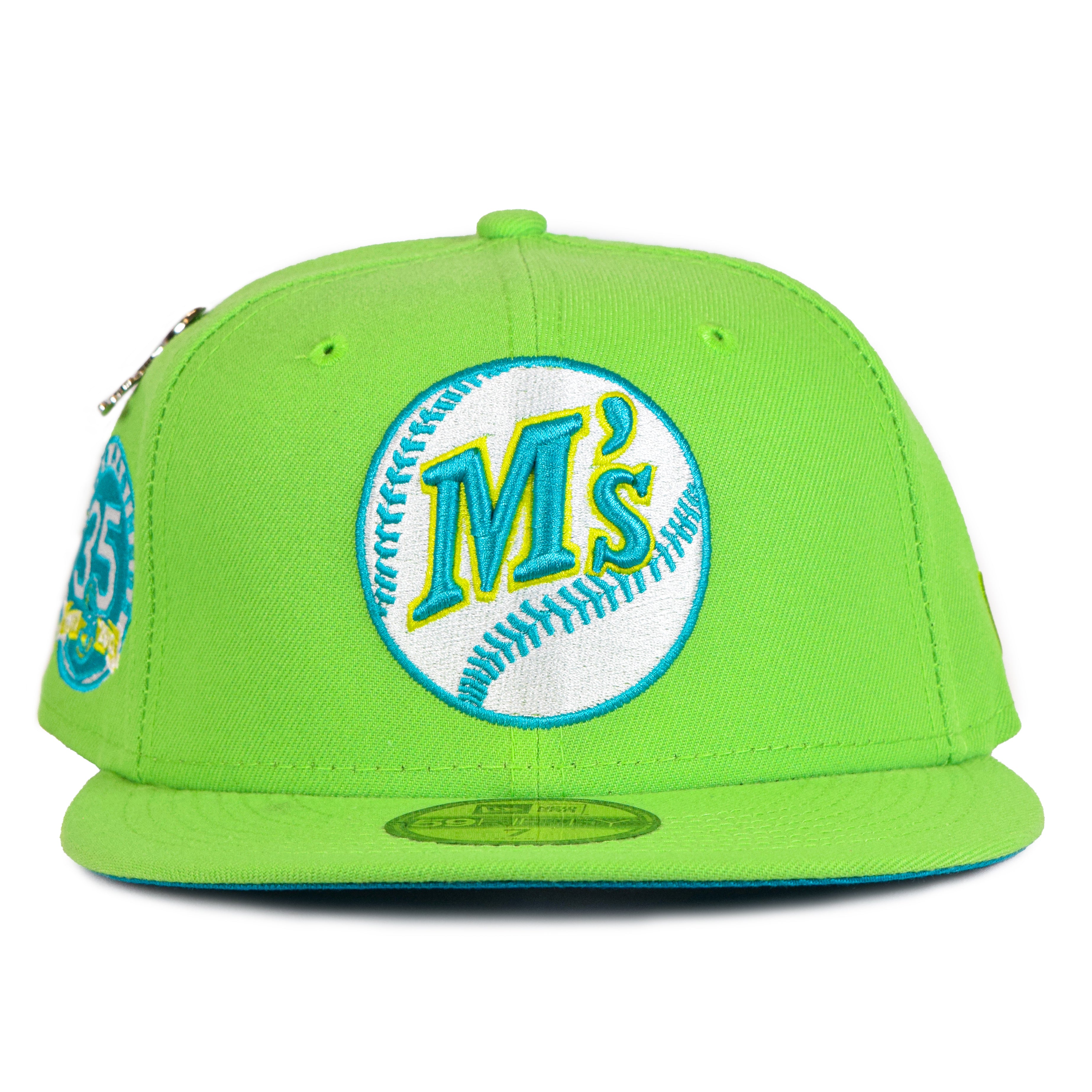 Miami Marlins New Era Neon Eye 59FIFTY Fitted Hat - White