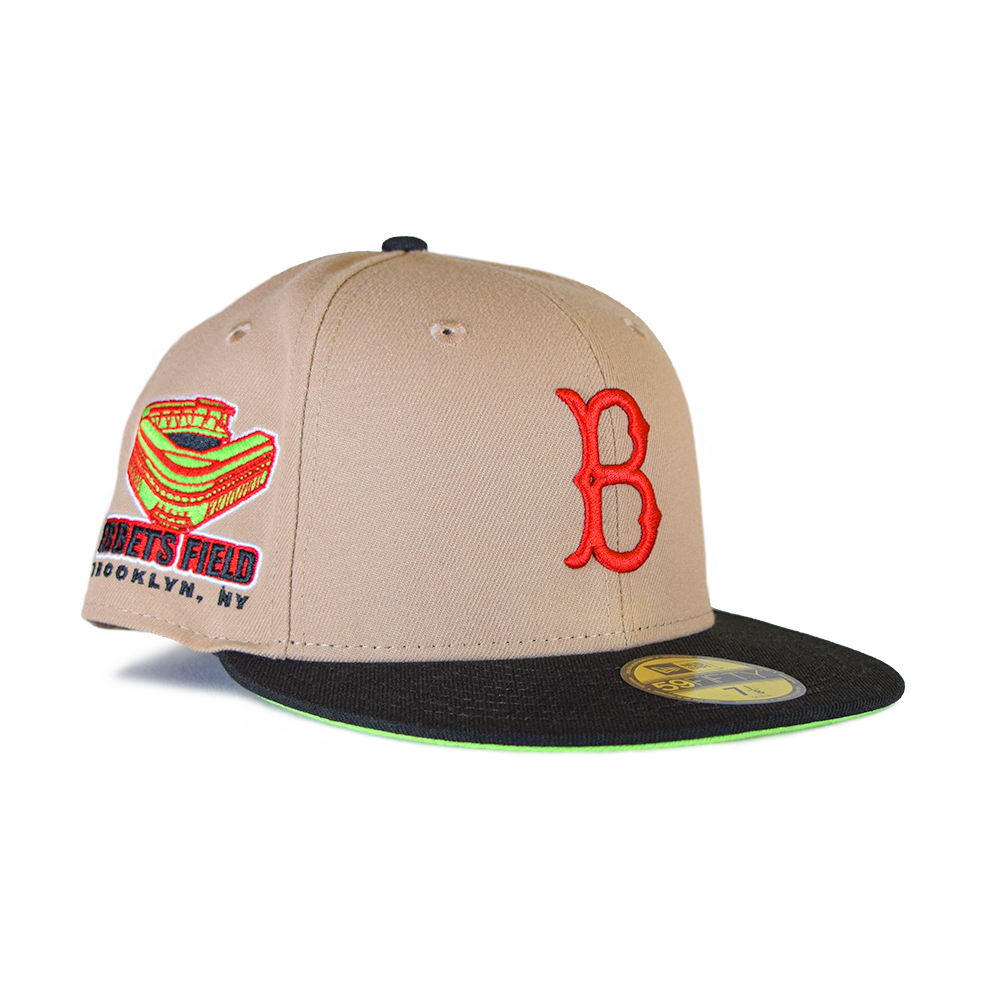 Boston Red Sox Fitted New Era 59FIFTY Sidesplit Hat Cap Green UV