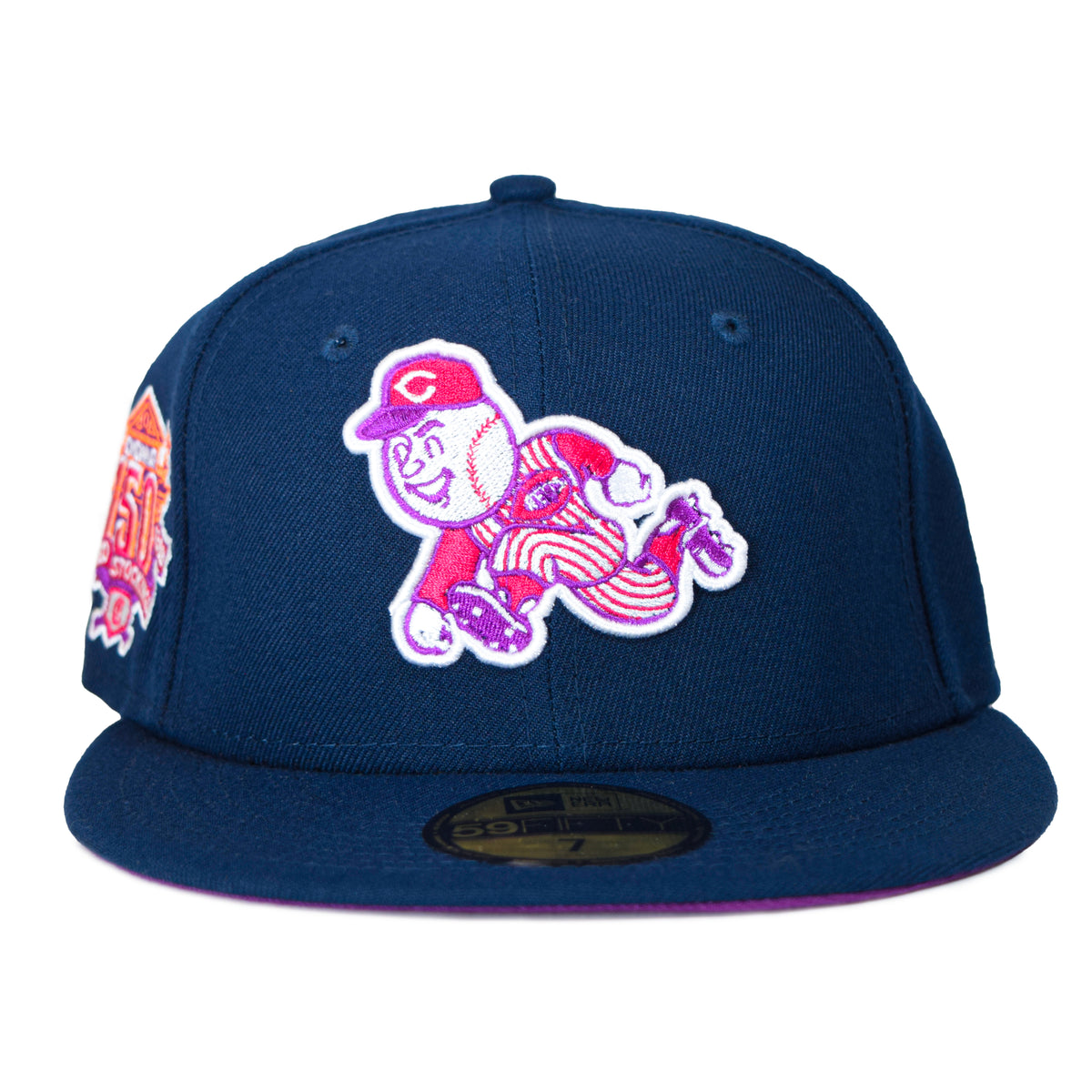 Atlanta Braves hat Black logo fade blue purple pink New era 59FIFTY fitted 8