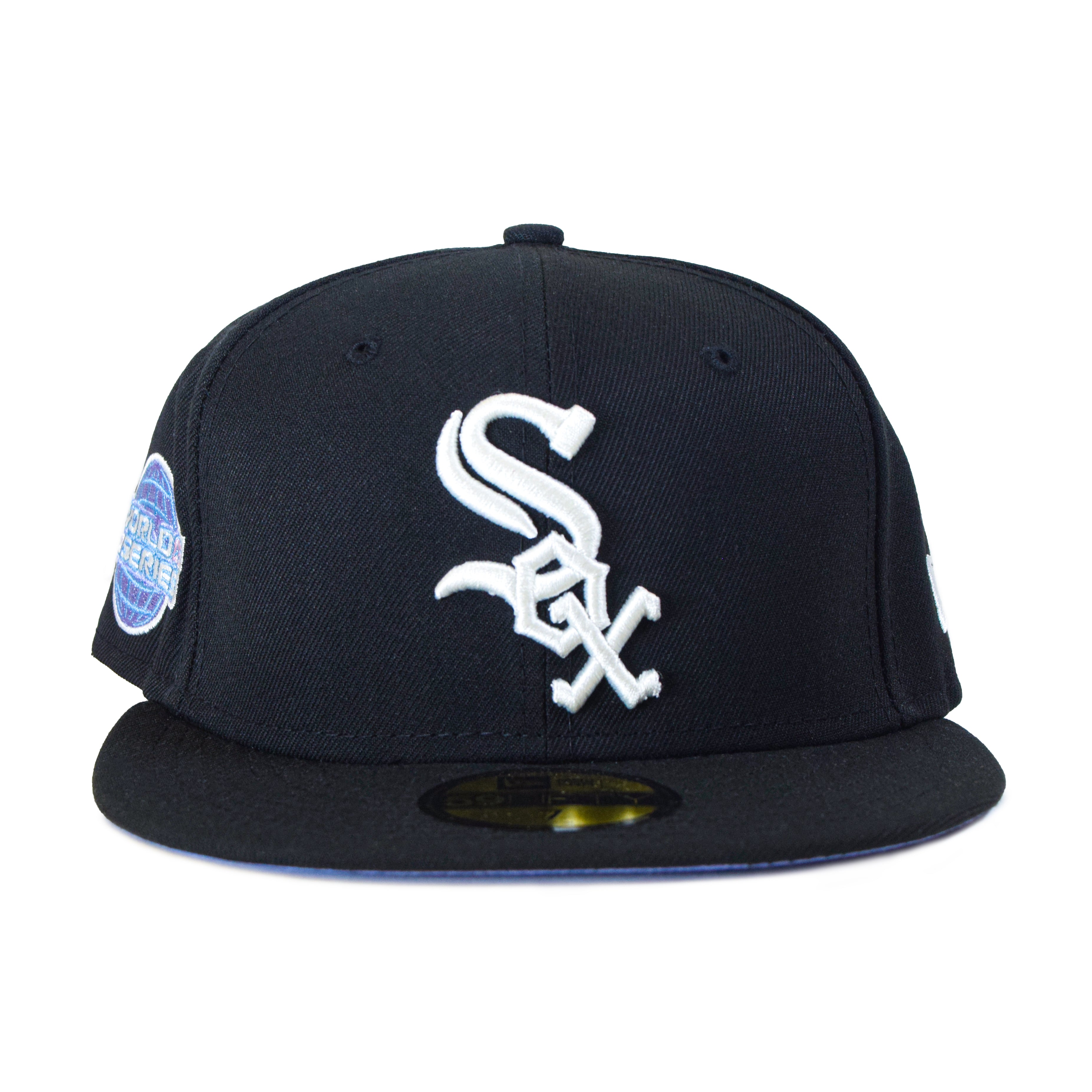 Chicago White Sox SIDE-BLOOM Black Fitted Hat by New Era