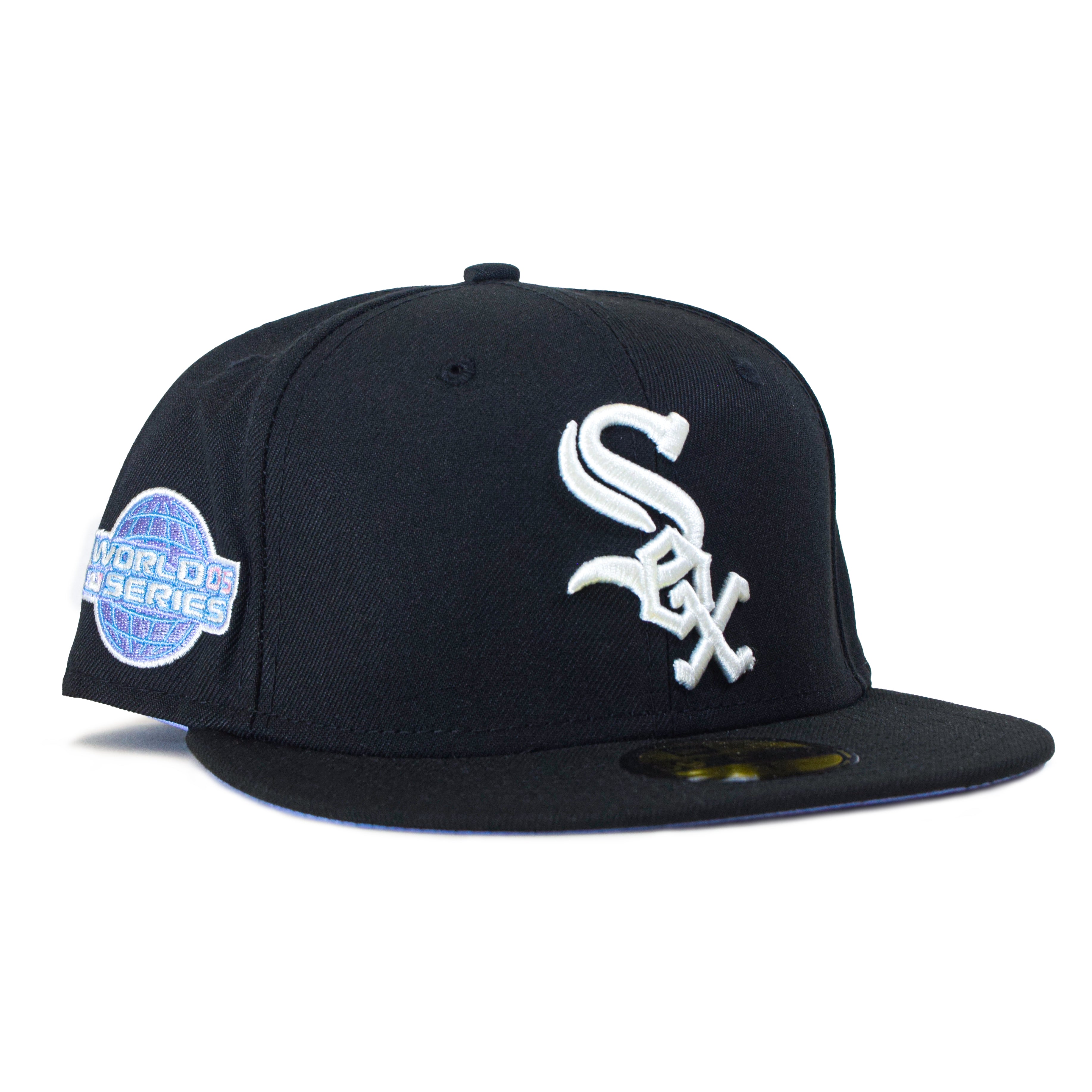New Era 59FIFTY Chicago White Sox Letterman Fitted Cap 7 5/8 / Black