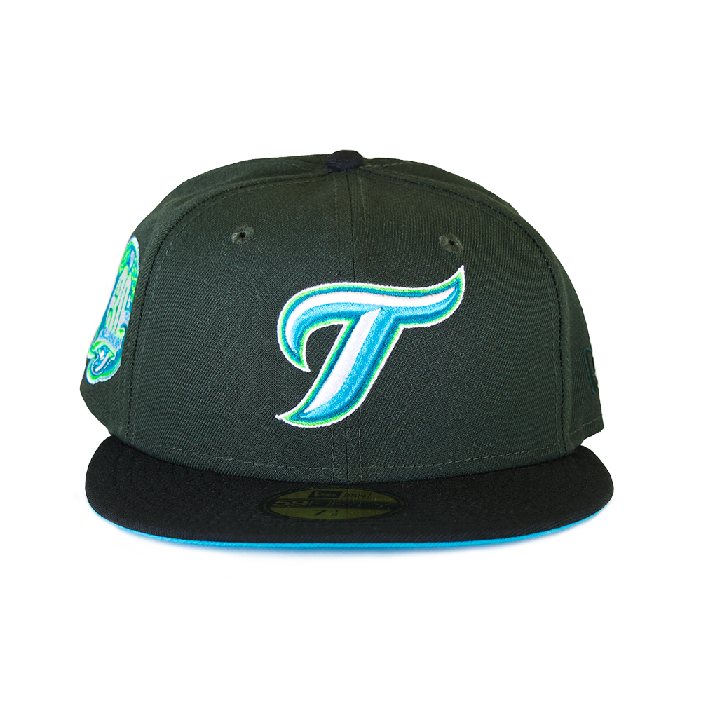 Toronto Blue Jays New Era Custom 59FIFTY Black UV Logos Patch Fitted Hat, 7 3/4 / Black