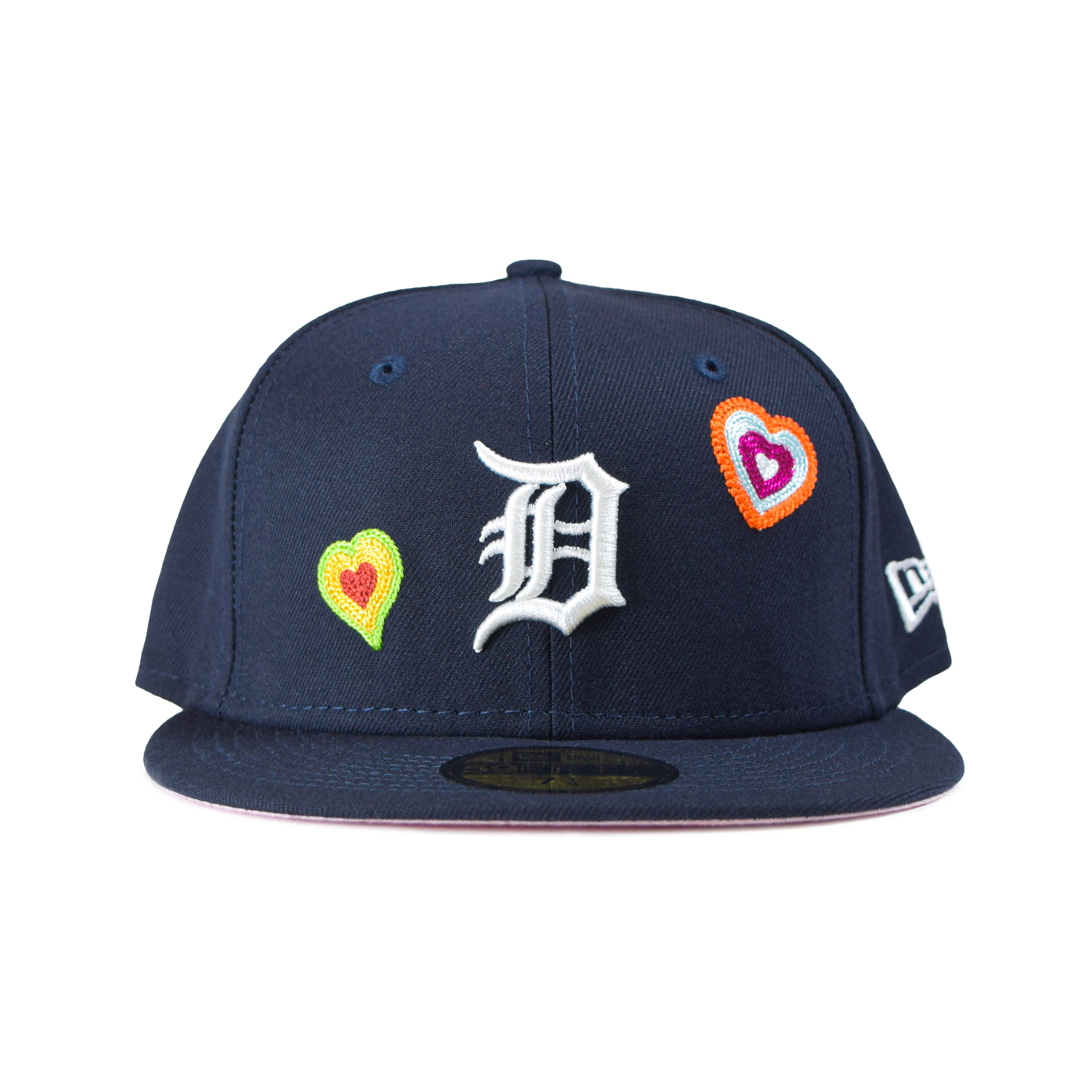 Shop New Era 59Fifty Detroit Tigers Heart Fitted Hat 60243676 blue