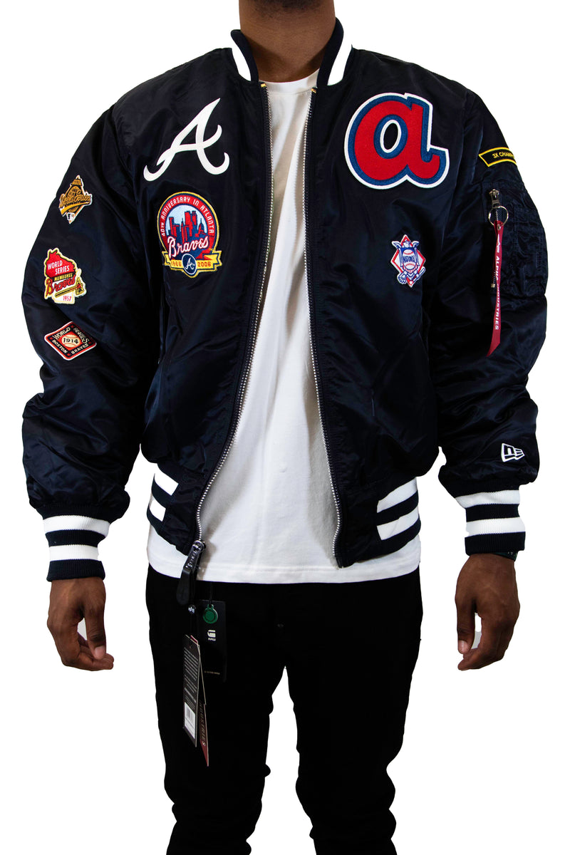 x Atlanta Braves Blue Bomber Jacket