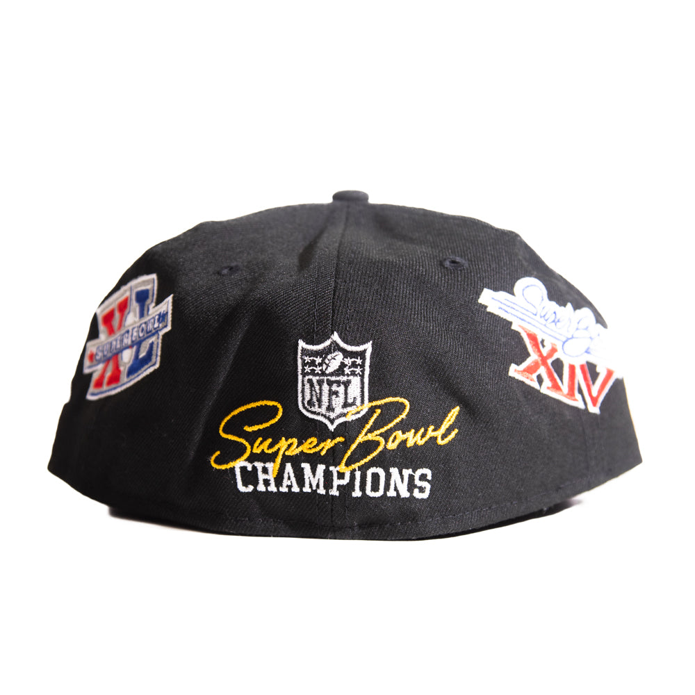 New Era 59Fifty Fitted Cap: Pittsburgh Steelers [Rings]