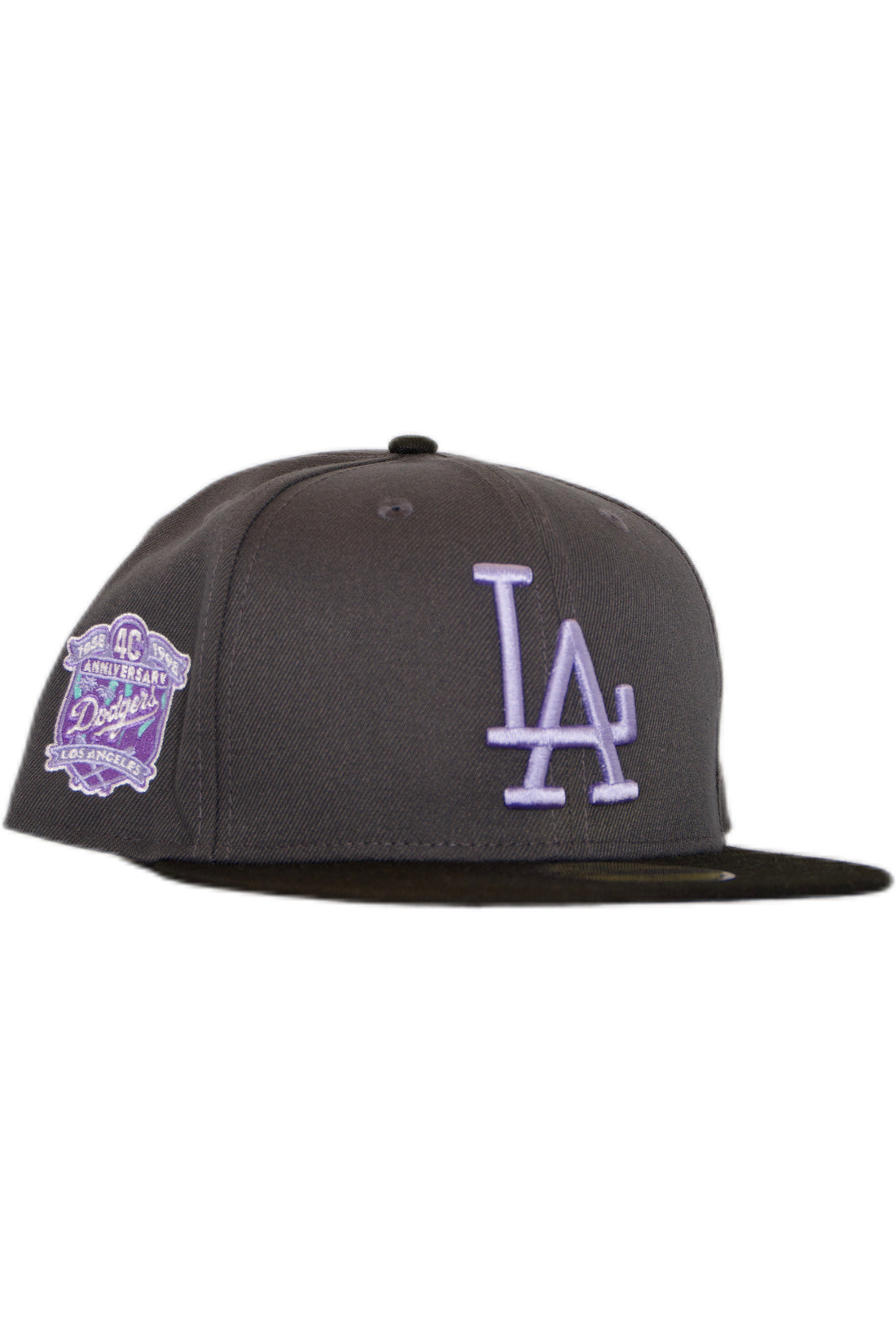 New Era Los Angeles Dodgers 59Fifty Fitted - Dk Graphite/Blk (40th Aniv)