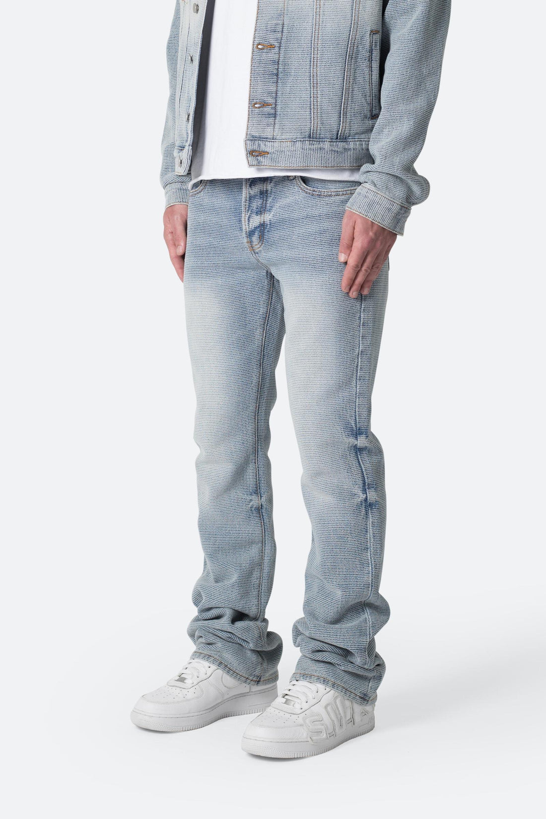 MNML: Western Crosshatch Flare Denim [Blue]