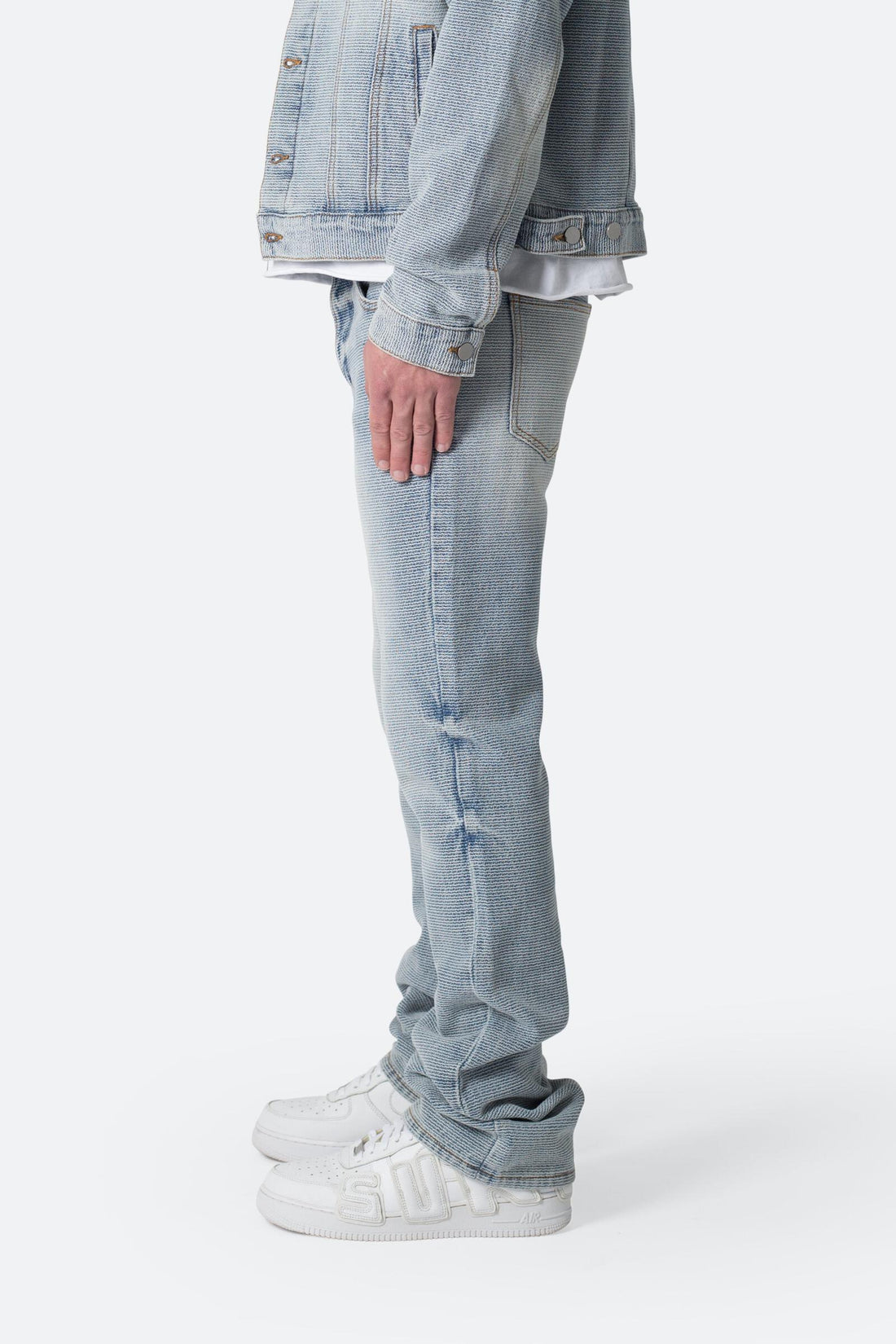 MNML: Western Crosshatch Flare Denim [Blue]