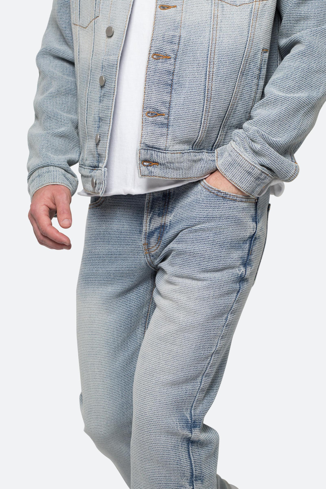 MNML: Western Crosshatch Flare Denim [Blue]