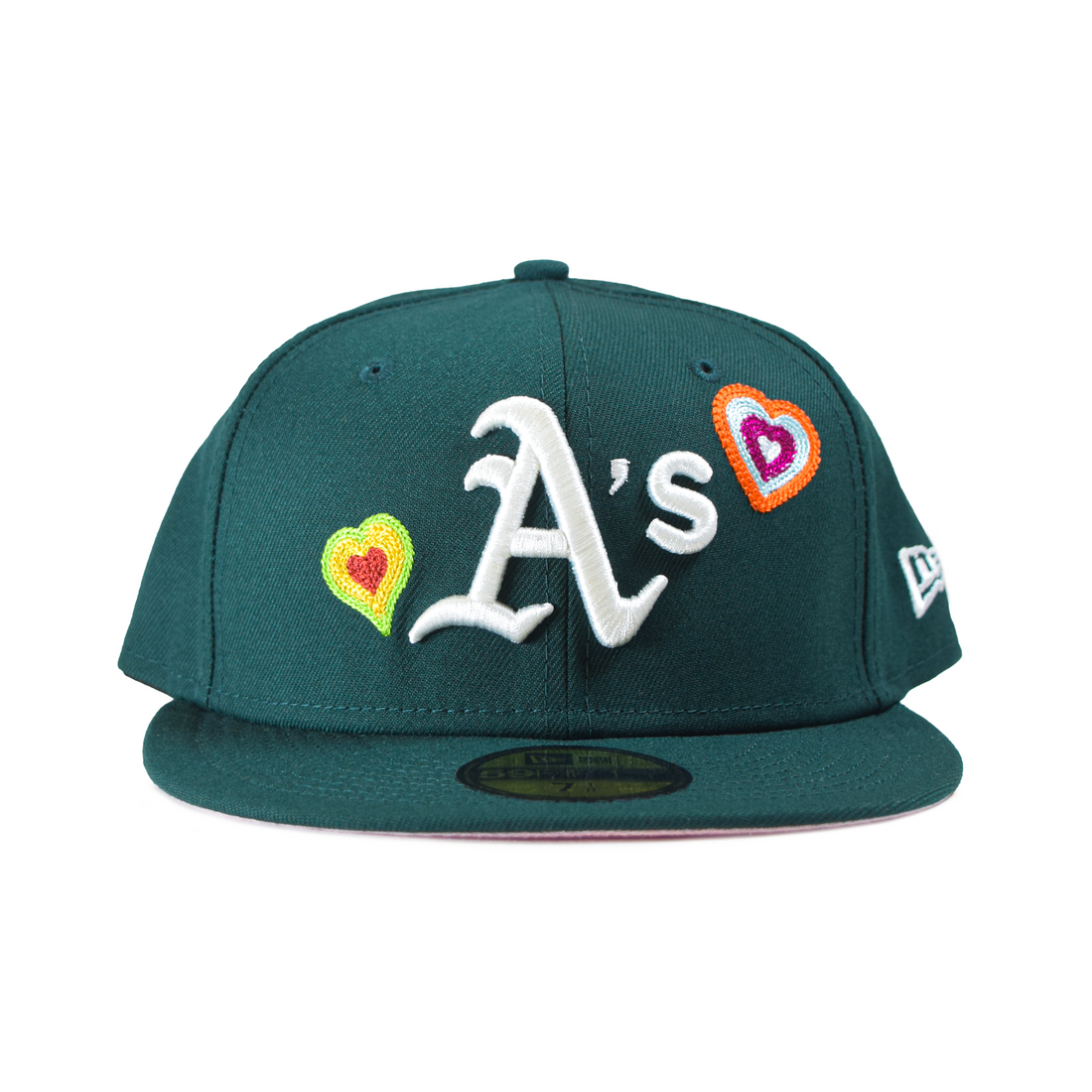 New Era 59Fifty Fitted Cap: Oakland Athletics [Hearts]