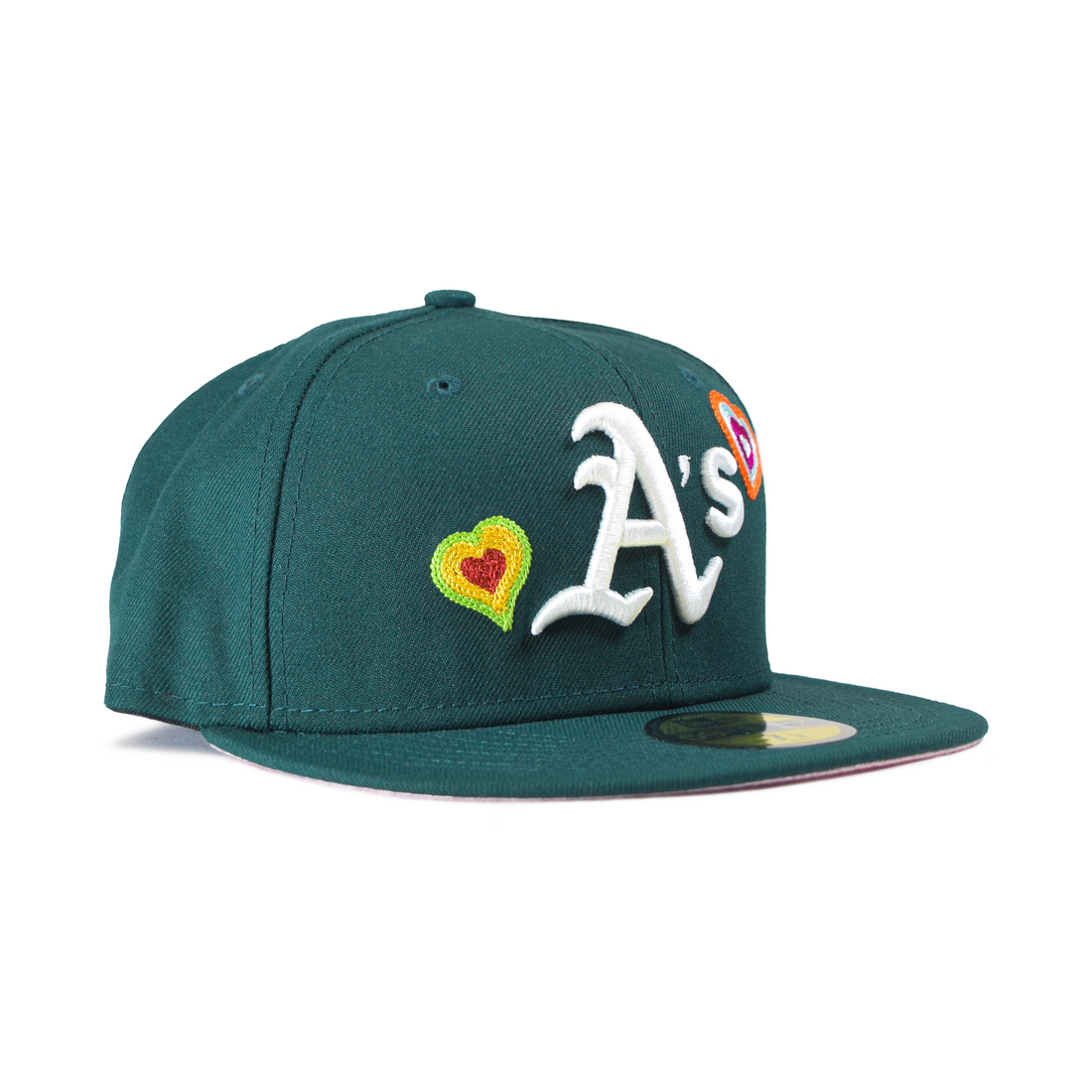 New Era 59Fifty Fitted Cap: Oakland Athletics [Hearts]